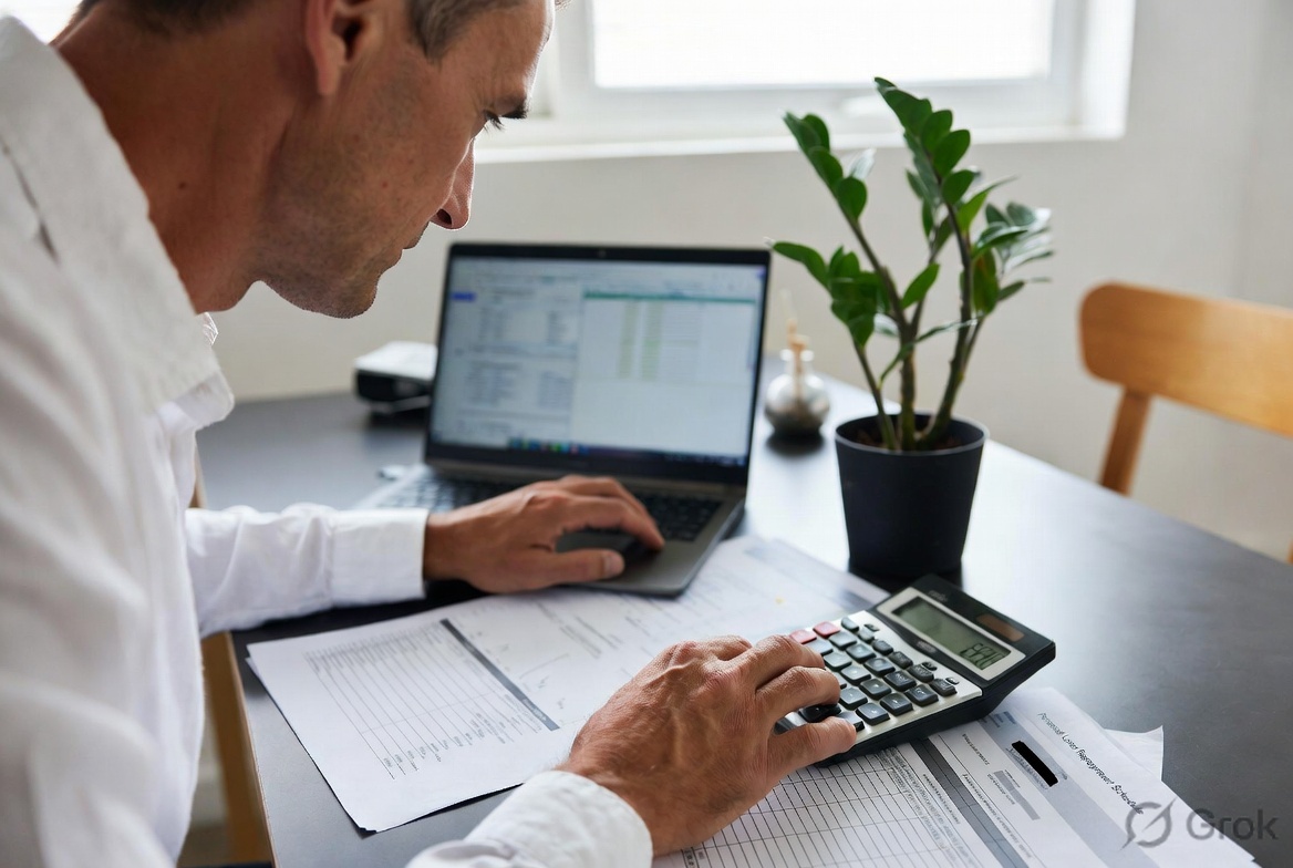 Australian borrower using calculator to review personal loan repayment changes after RBA rate hike 2026"